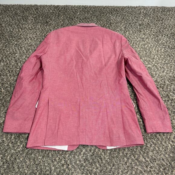 TOMMY HILFIGER Mens Blazer Sport Coat Jacket 38R Pink Cotton Two Button NEW - Picture 3 of 5